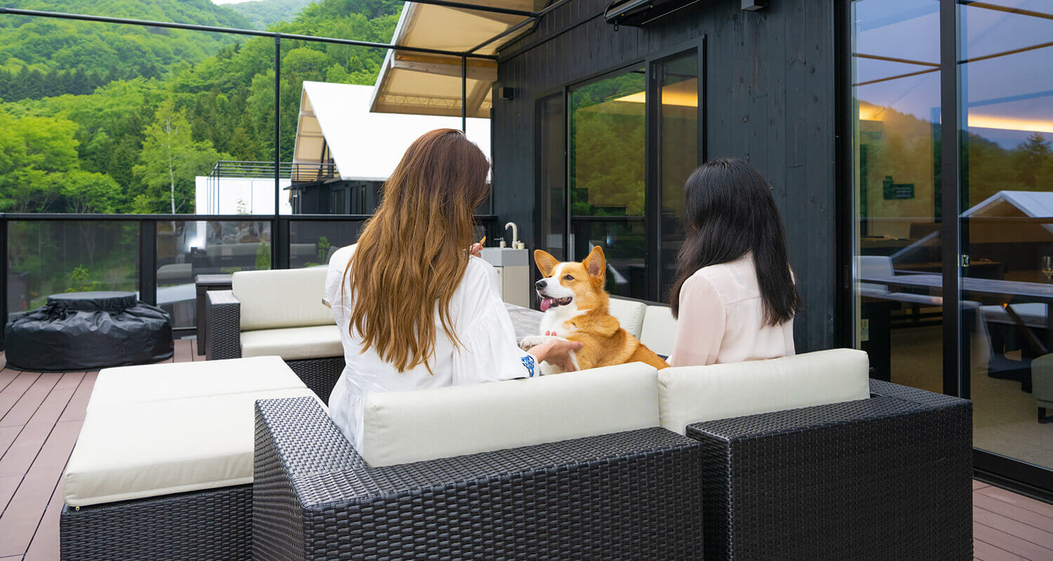 愛犬と食事・天空散歩を楽しめる｜愛犬・ペットと泊まれる軽井沢・北軽井沢のヴィラリゾート