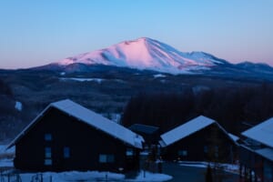 冬の早朝の浅間山