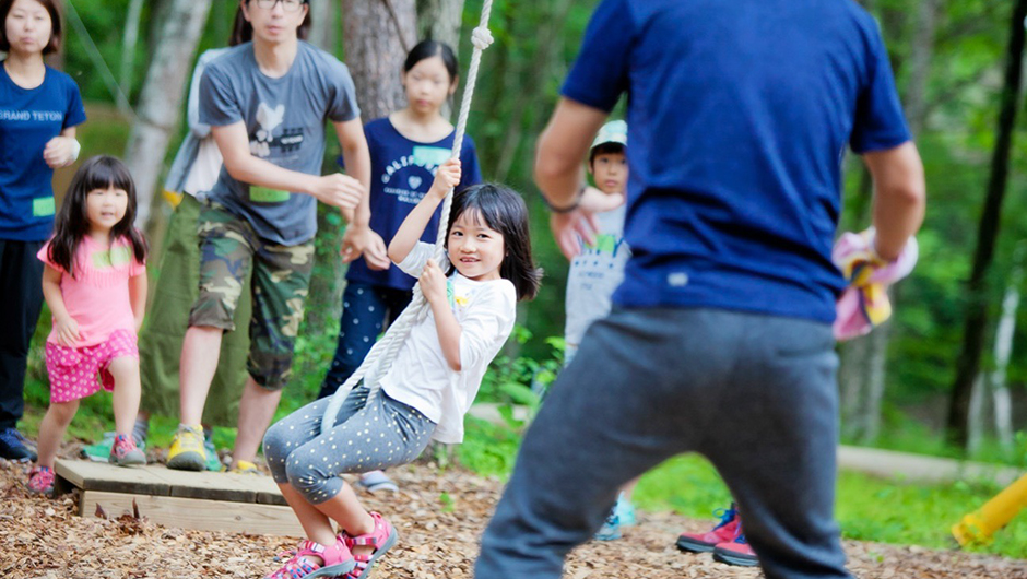 軽井沢の子連れ観光スポットのライジングフィールド