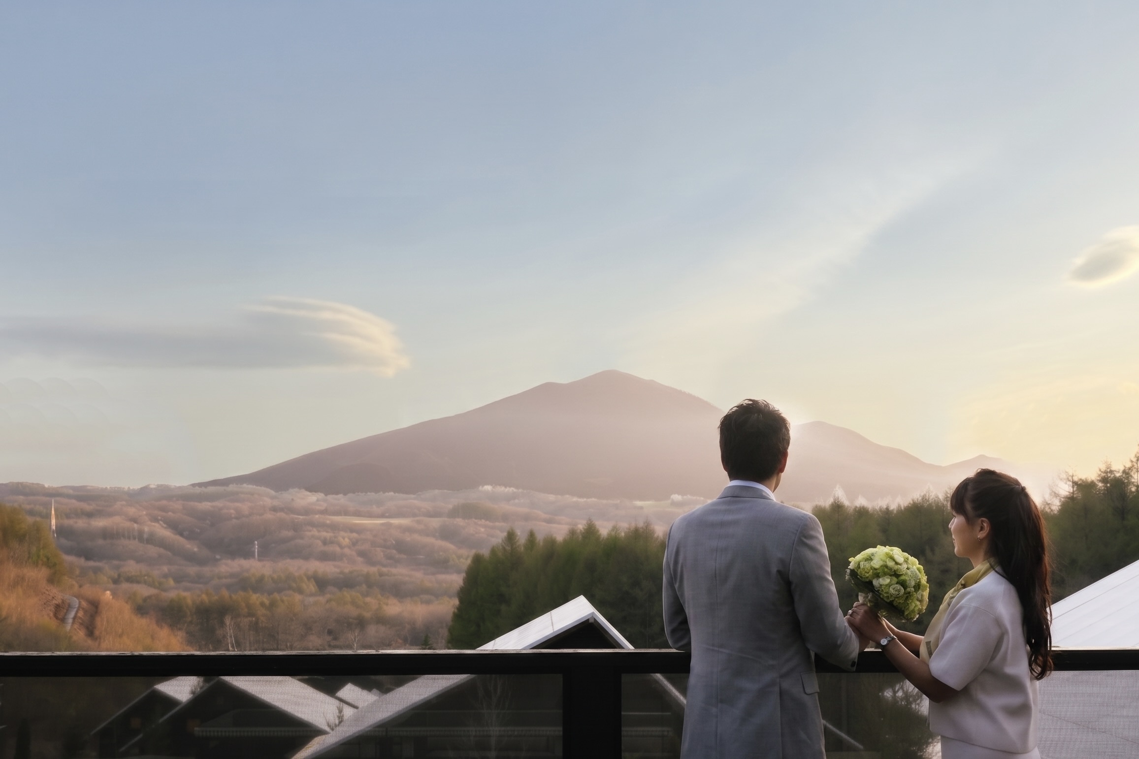軽井沢一棟貸しリゾート　あさま空山望　三世代で過ごす　銀婚式